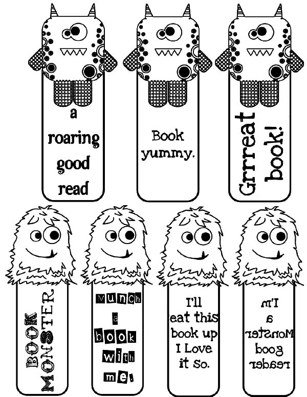 Bookmarks Coloring Page