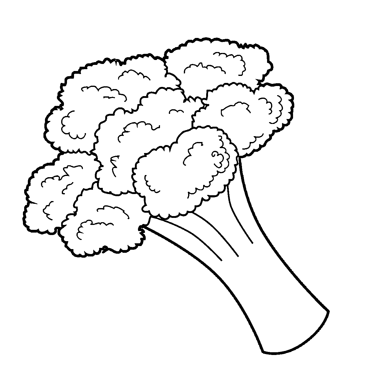 Broccoli Coloring Page Coloring Home