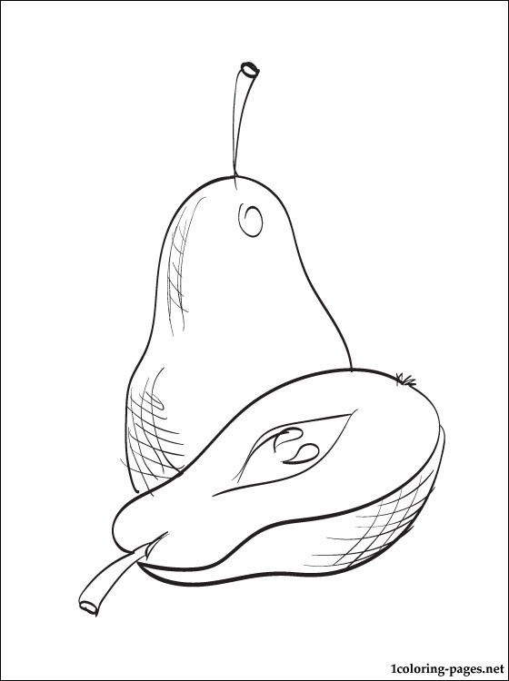 Coloring page Pear | Coloring pages