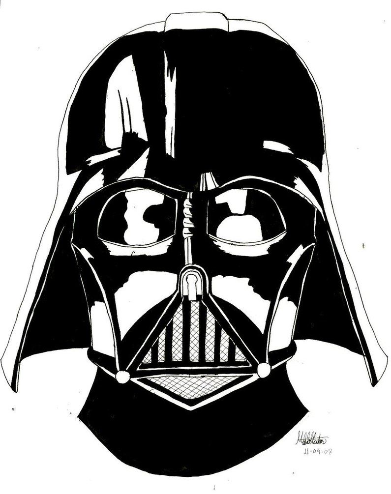 Darth Vader Helmet Coloring Page - Coloring Home
