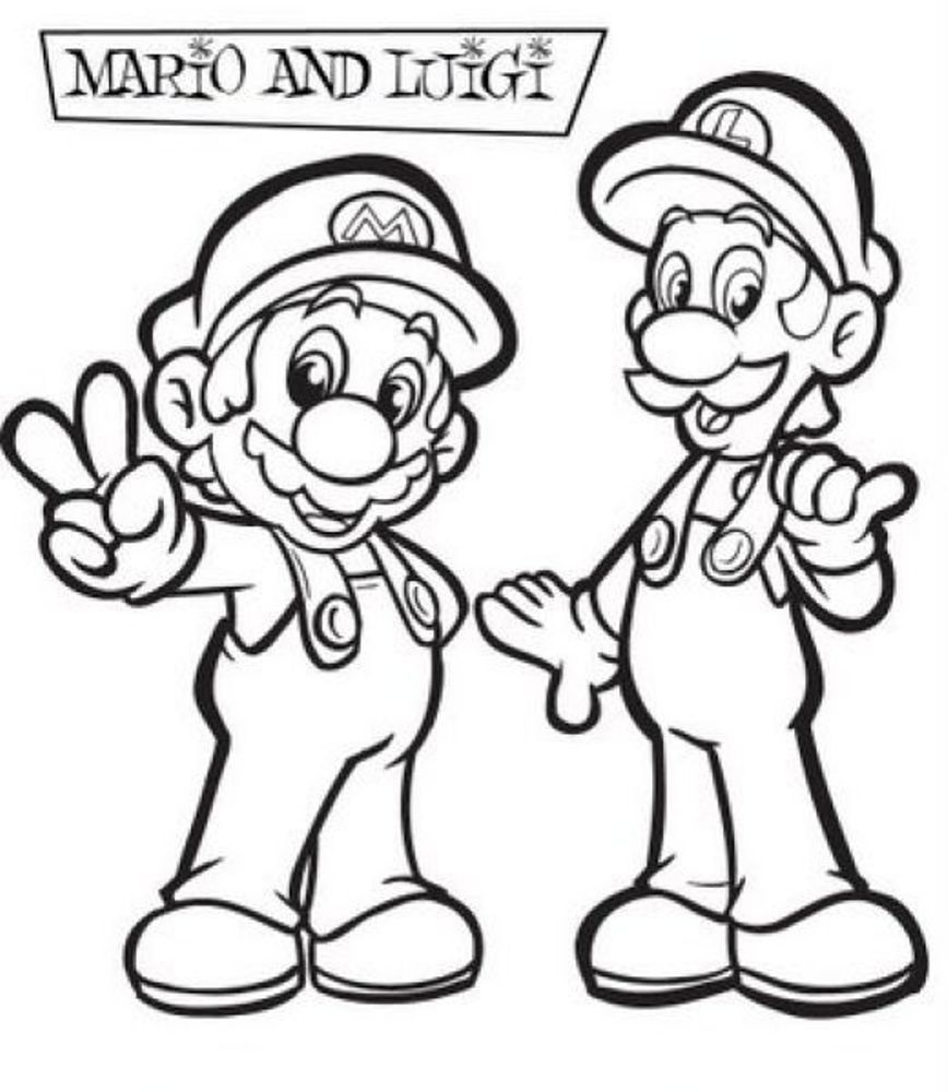 Mario Character Coloring Pages Print