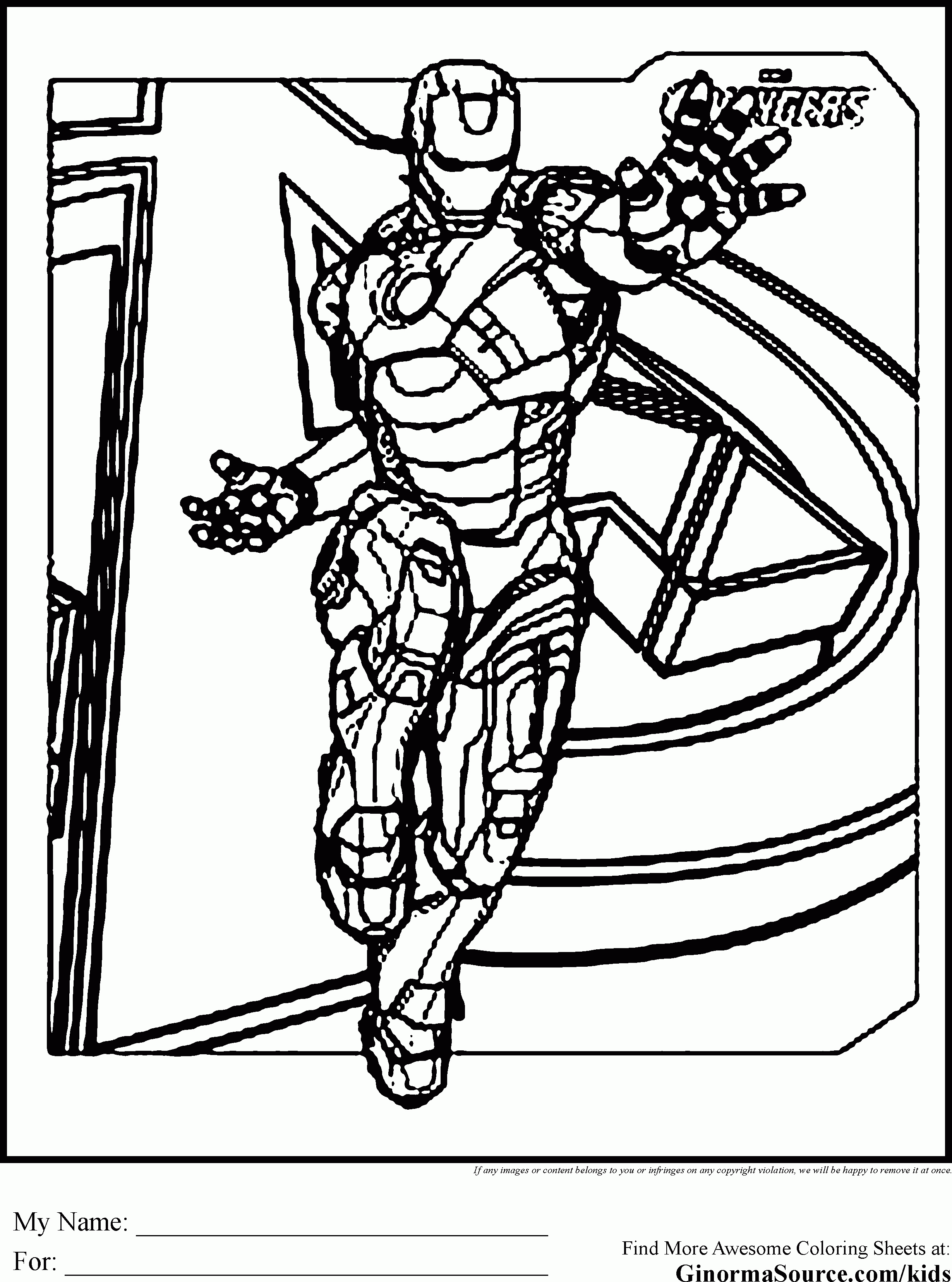 Avengers Coloring Pages For Kids pdf online - Coloring pages