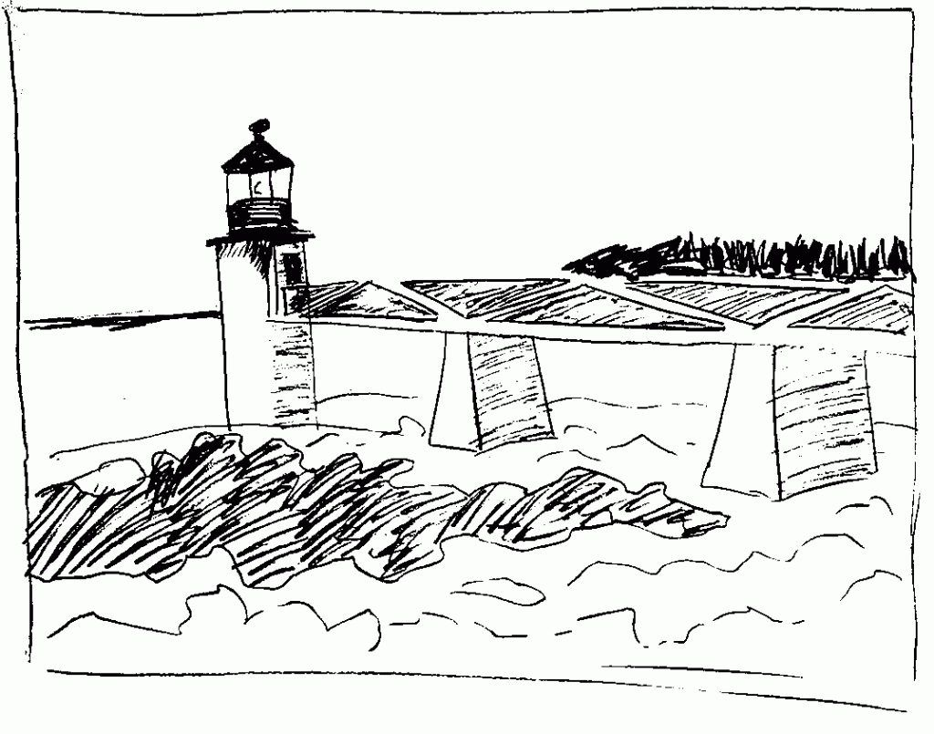 Realistic Lighthouse Coloring Pages Coloring Home