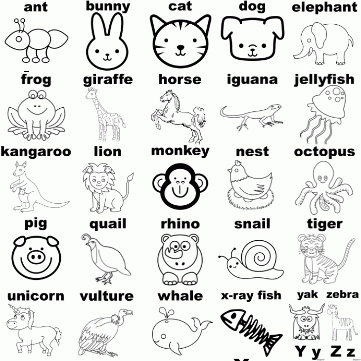 Free Printable Alphabet Coloring Pages Az Coloring Home