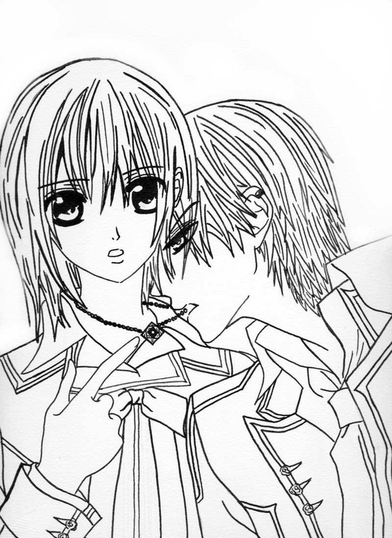Anime Vampire Coloring Pages - Coloring Pages For All Ages - Coloring Home