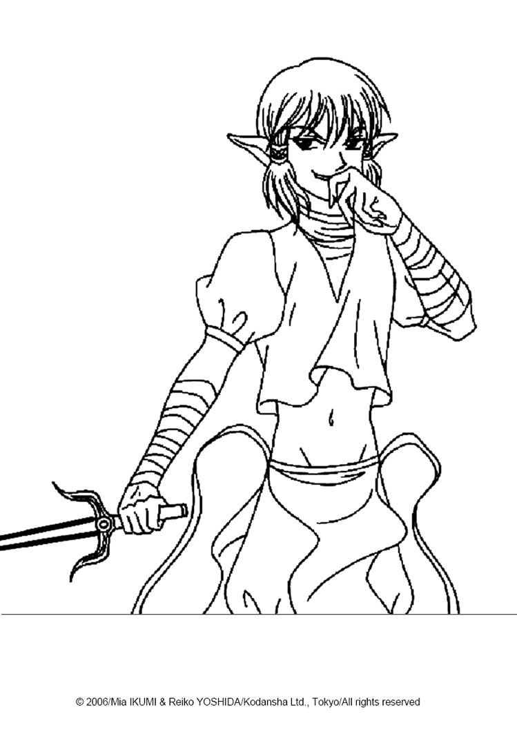 TOKYO MEW MEW coloring pages - Kish, alien lackey