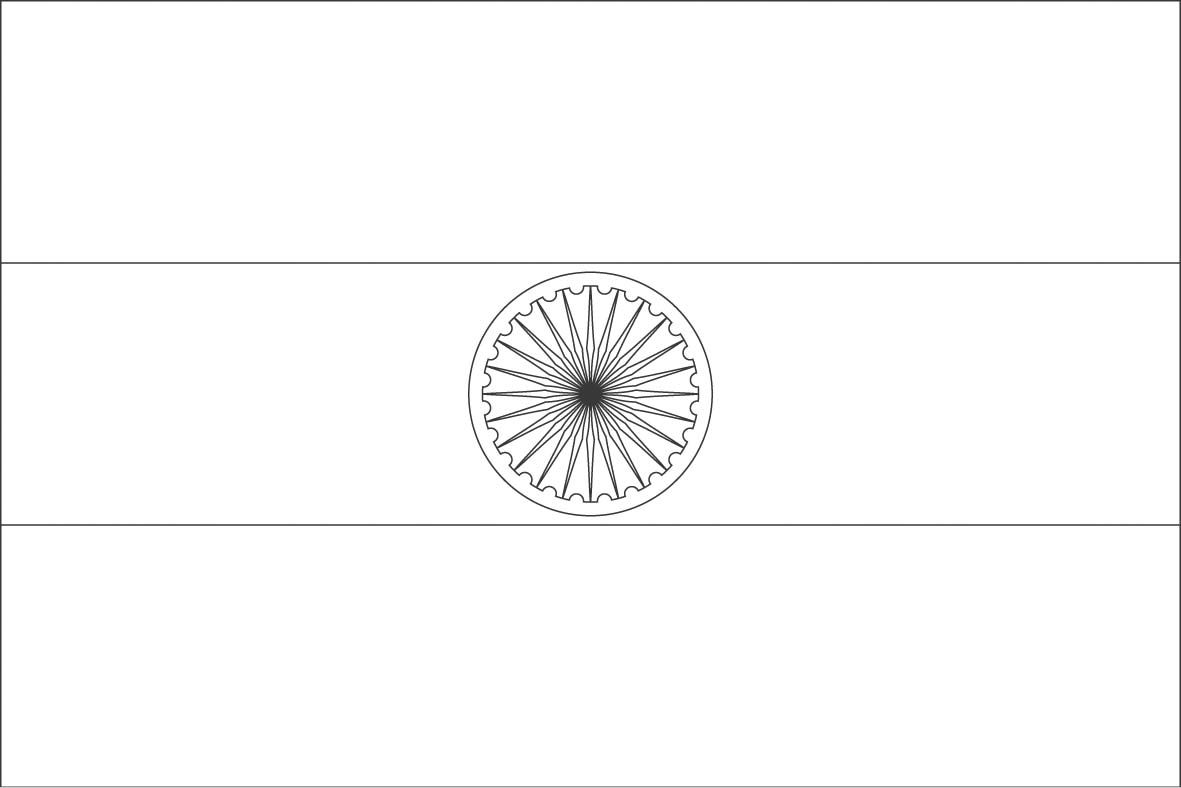 Indian Flag Coloring page