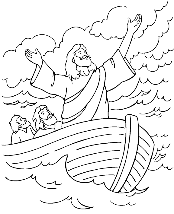 - Jesus Calms the Storm Coloring Page - Jesus Calms The Storm Coloring Page