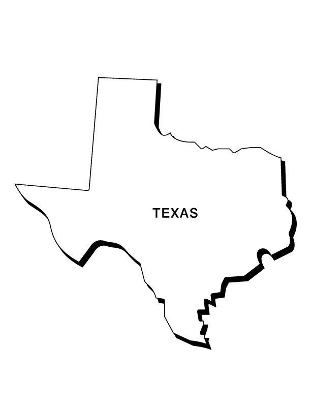 799 Cartoon Texas Map Coloring Page with Animal character
