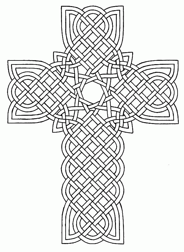 Celtic Cross Design Coloring Pages | Best Place to Color