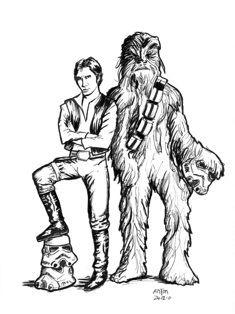 Han Solo Coloring Page - Coloring Home