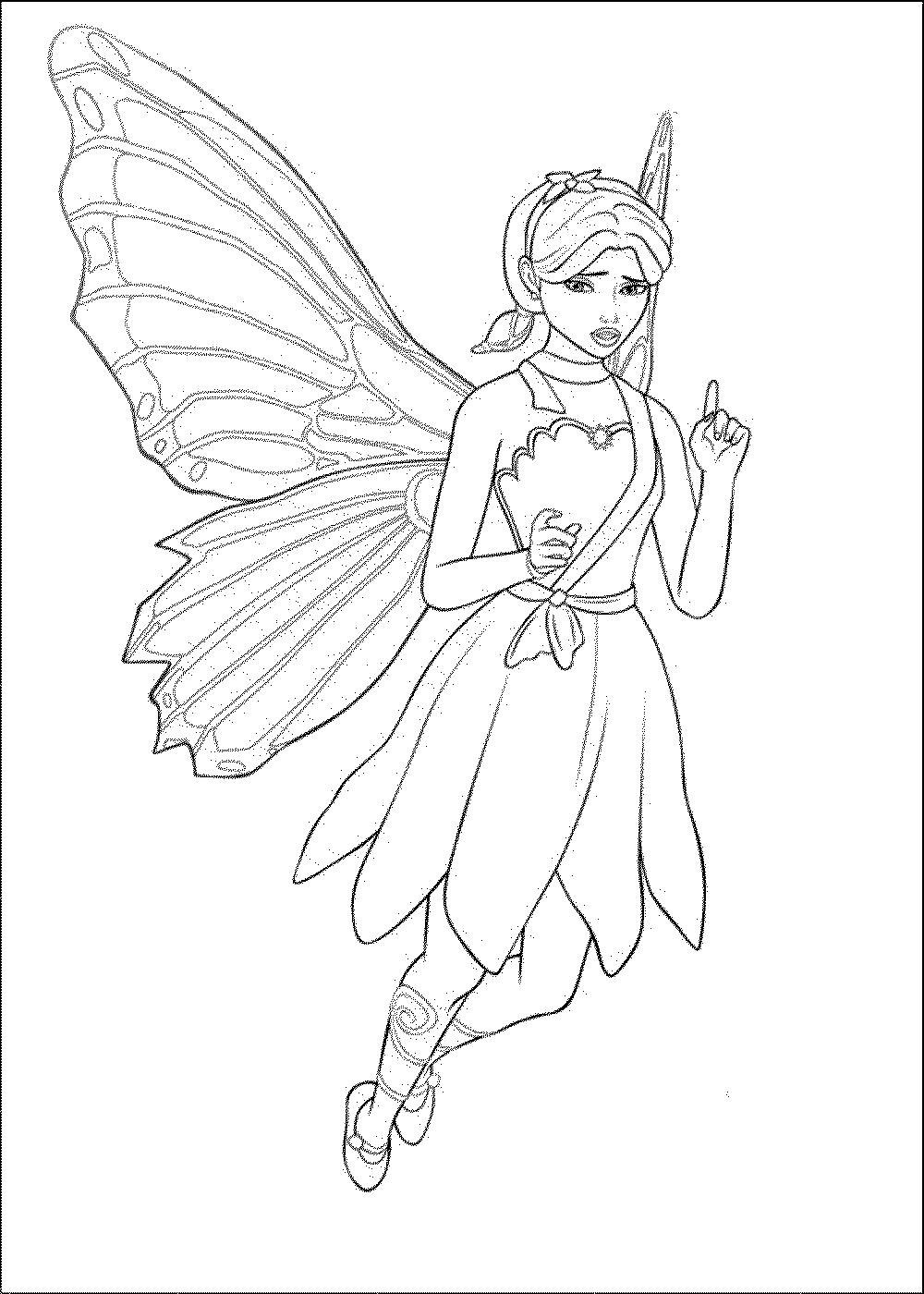 barbie doll coloring pages - Printable Kids Colouring Pages