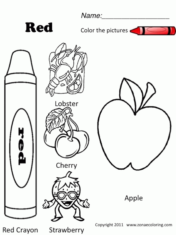 red coloring page - High Quality Coloring Pages