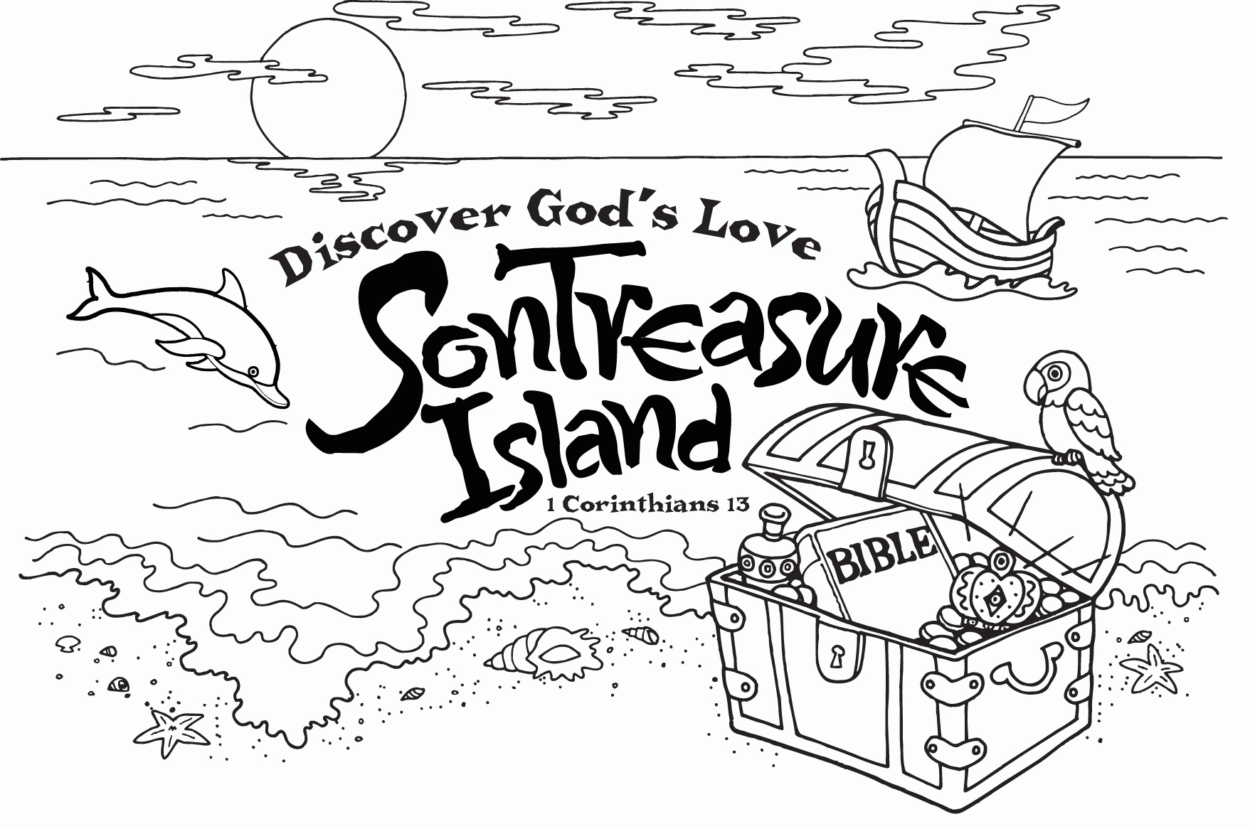 Treasure Island Coloring Pages - Coloring Page