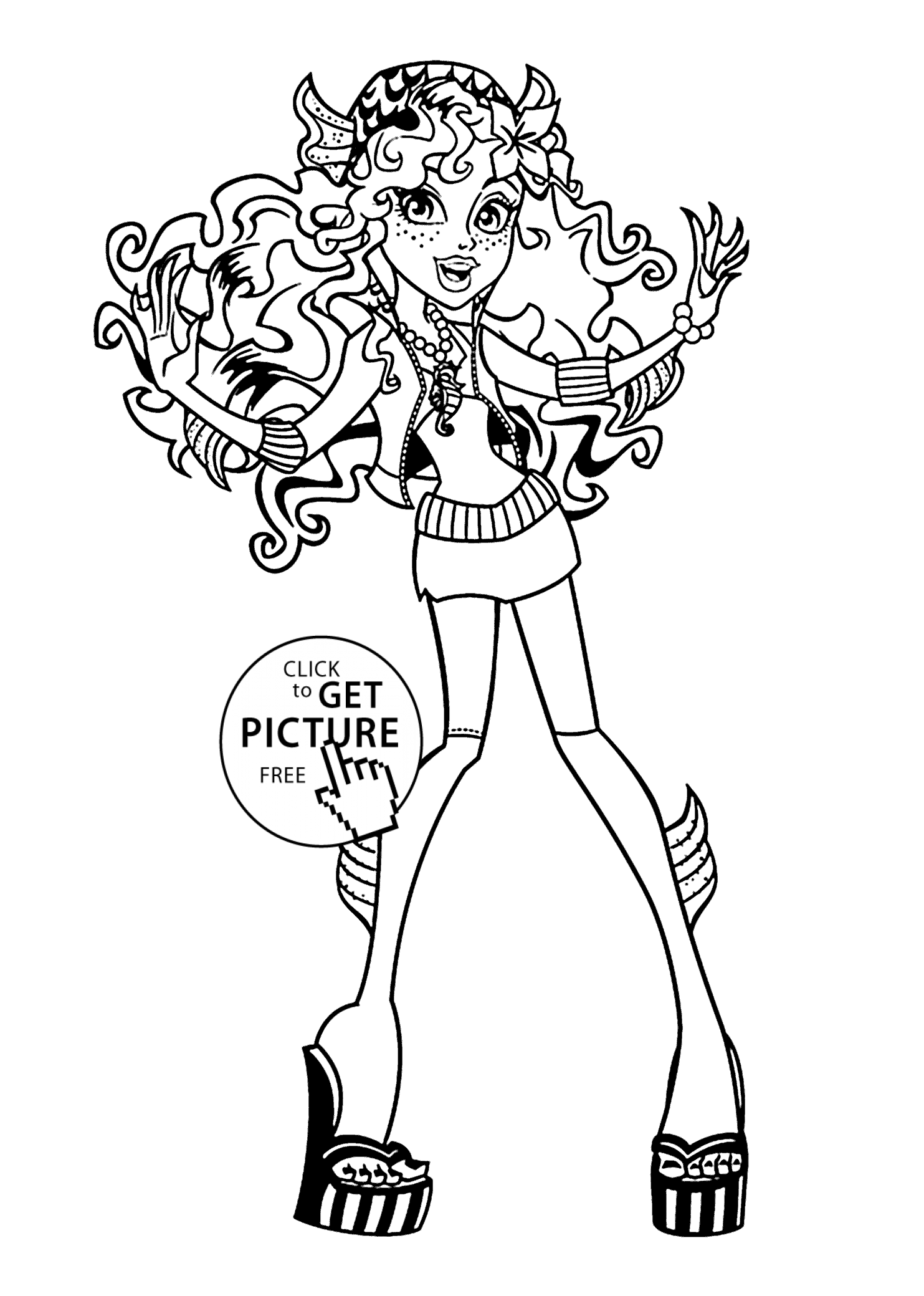 Lagoona Blue Monster high coloring pages for kids, printable free ...