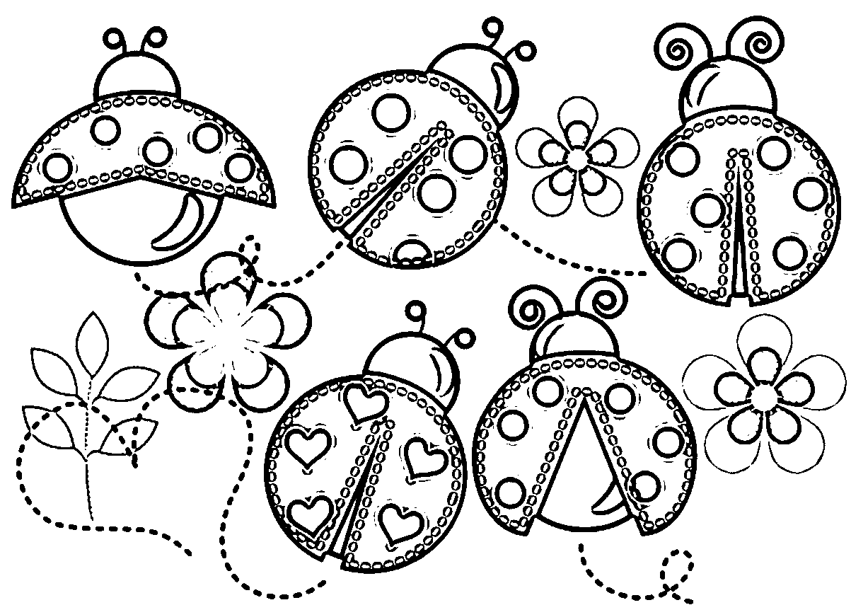 Ladybug Printable Coloring Pages - Coloring Home