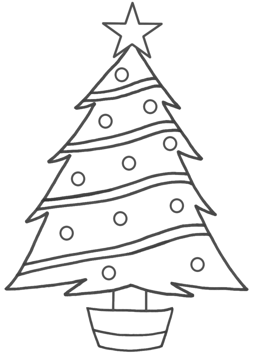 Christmas Tree Drawing Ideas For Kids Coloring Home