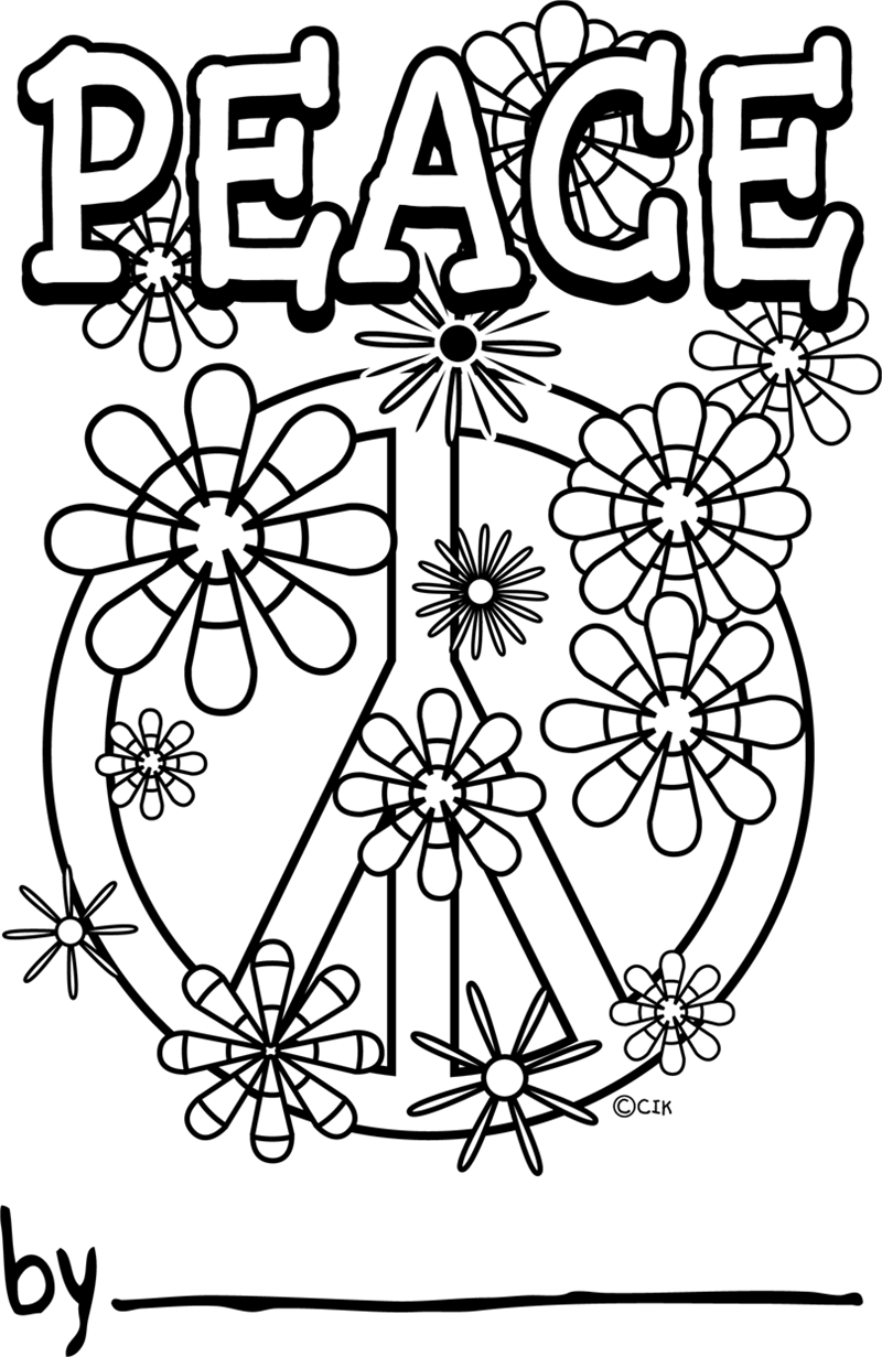 Cool Hippie Coloring Pages Coloring Home