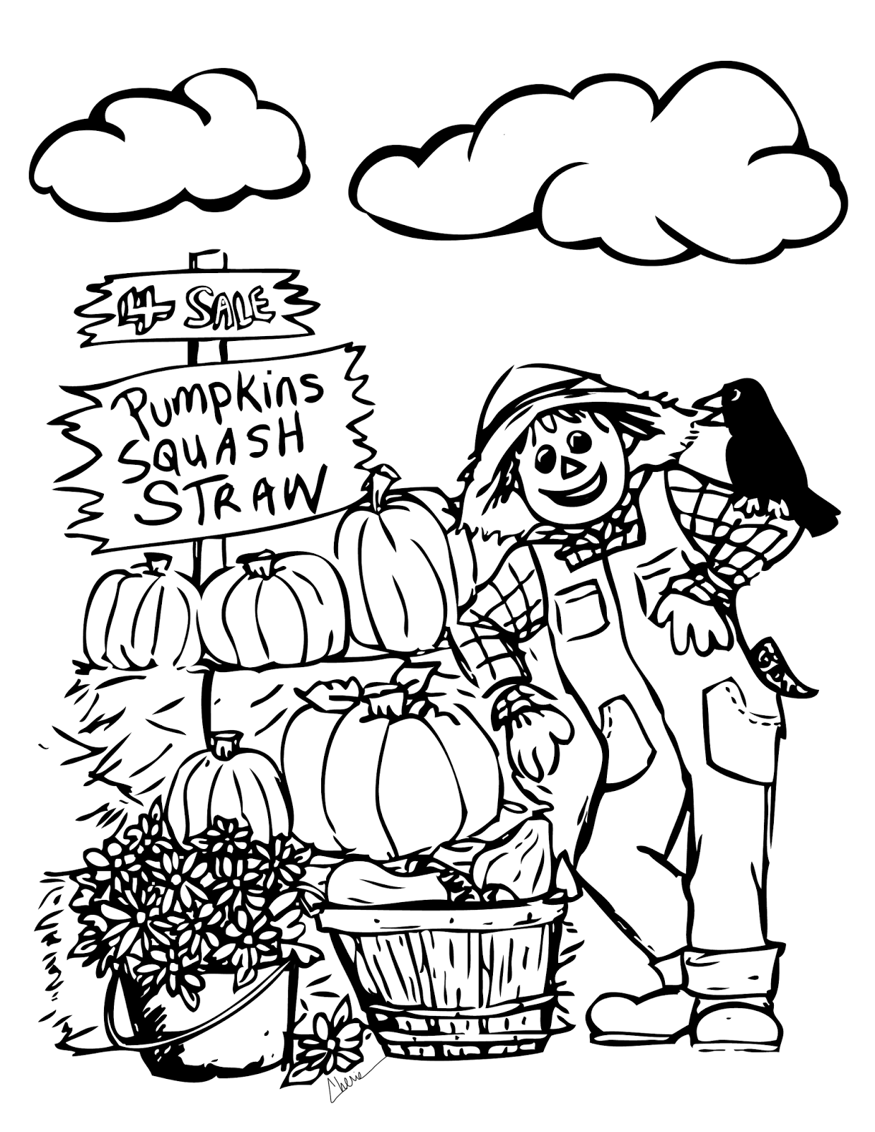 Pumpkin Patch Coloring Page Clipart Panda Free Clipart Images