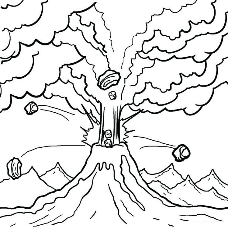 Volcano Coloring Pages Pdf | Coloring pages, Volcano, Coloring pages for  kids