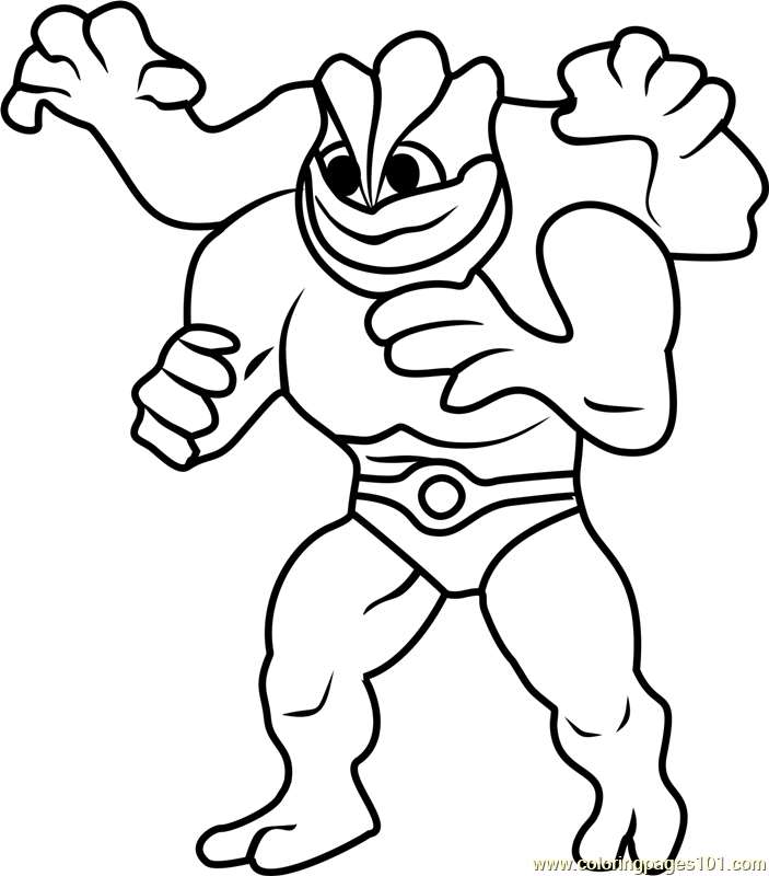 Machamp Pokemon GO Coloring Page for Kids - Free Pokemon GO Printable Coloring  Pages Online for Kids - ColoringPages101.com | Coloring Pages for Kids