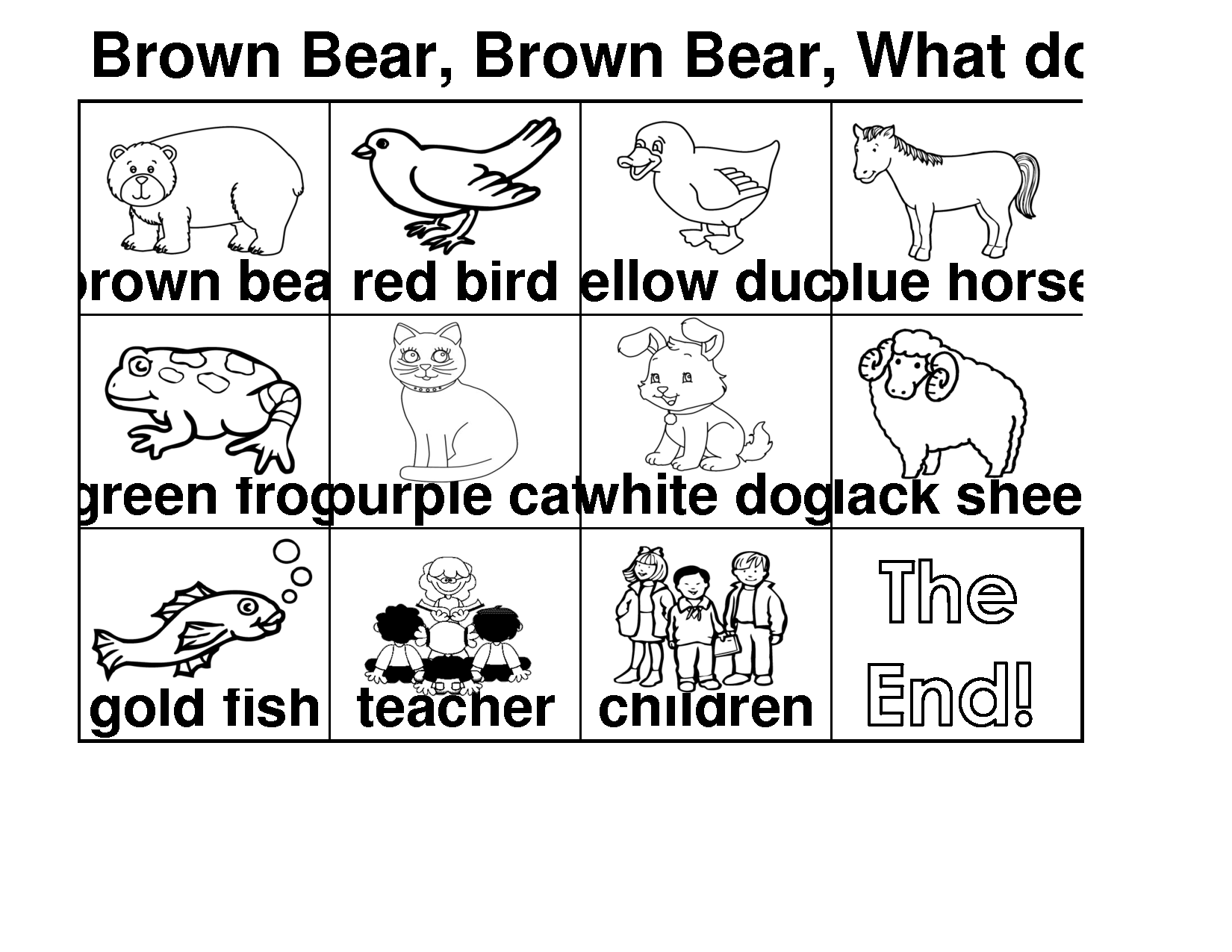 Brown Bear Coloring Page Eric Carle Coloring Home