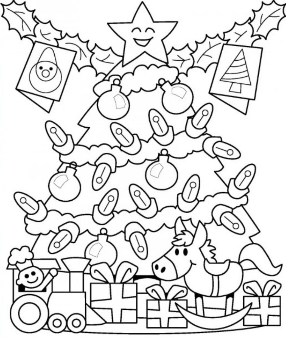 Presents Under Tree Free Coloring Pages For Christmas | Christmas ...