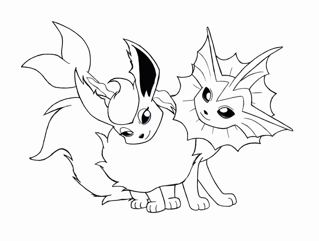 Pokemon Coloring Pages Eevee Evolutions High Quality