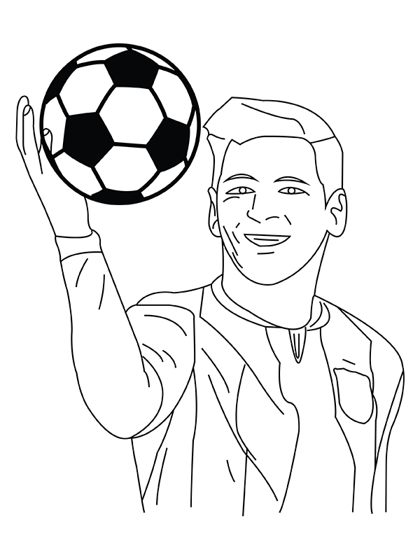 Lionel Messi Coloring Page - Free Printable Coloring Pages for Kids