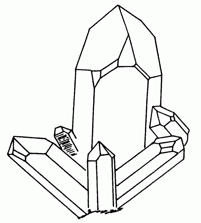 Quartz | Crystal shapes, Free coloring pages, Crystals