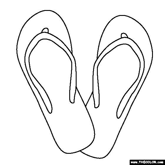 flip flops coloring page - Clip Art Library