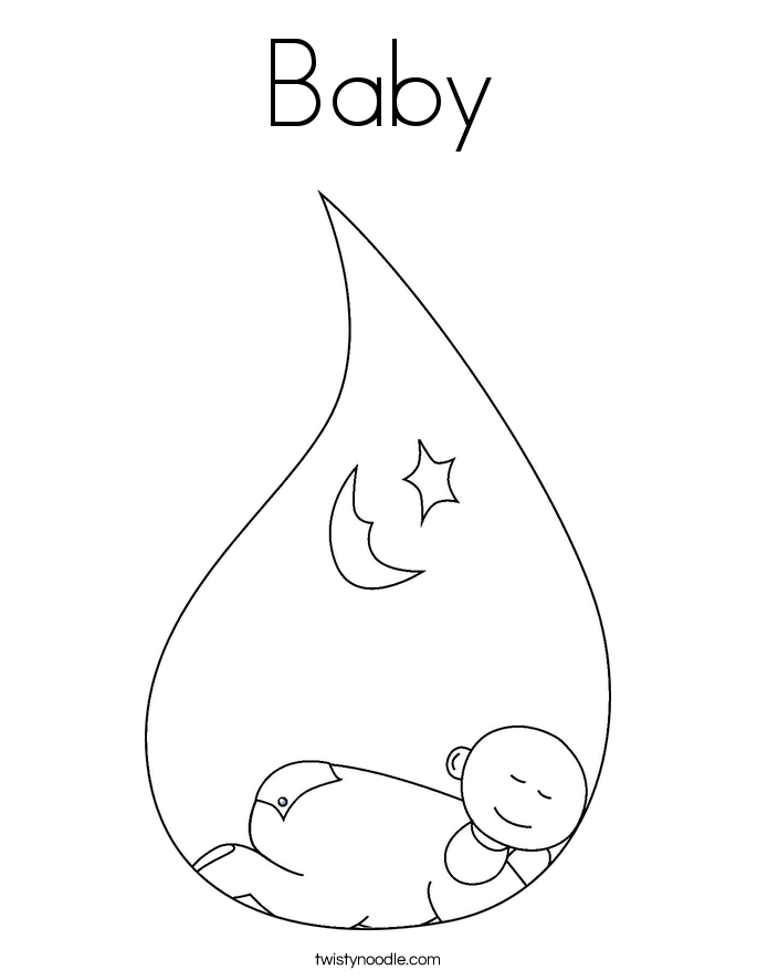 New Baby Coloring Pages - Twisty Noodle
