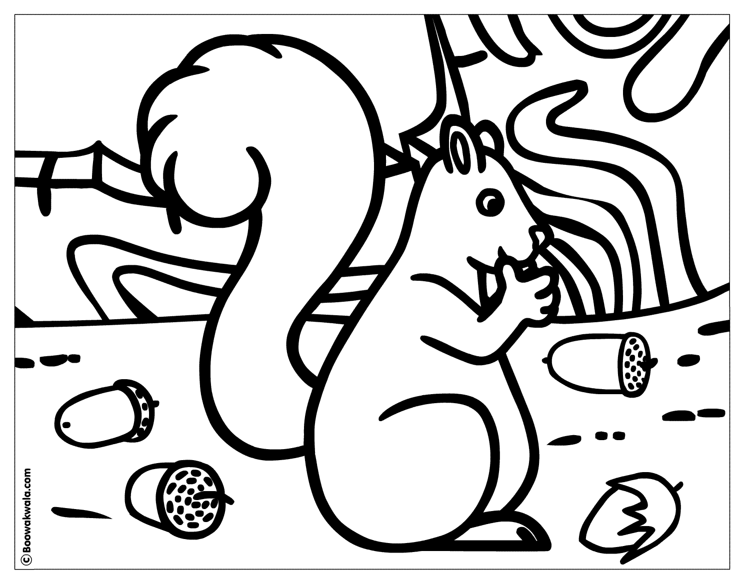 Coloring Pages Of Acorns - Coloring Home