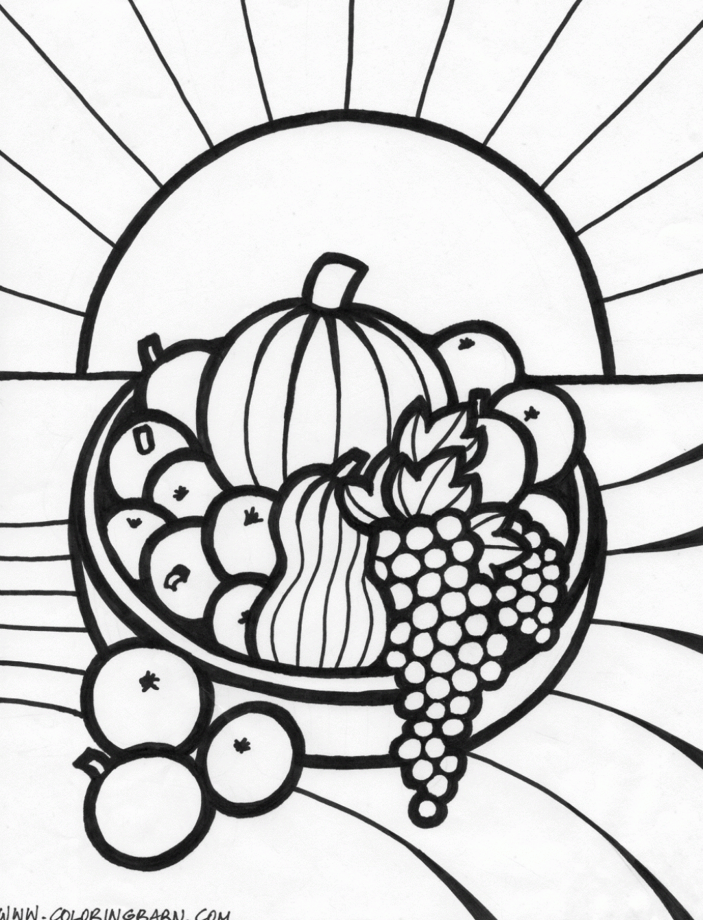 Basket Coloring Pages 5 Coloring Page Of A Fruit Basket Coloring ...