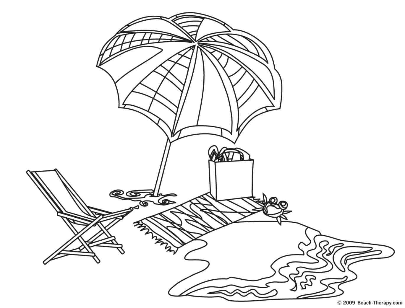 Palm Tree Beach Coloring Page - High Quality Coloring Pages