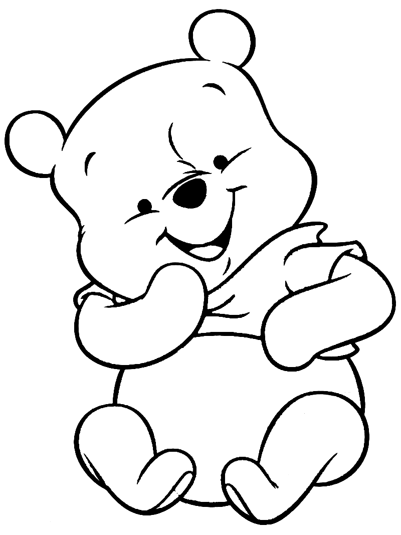 Baby Winnie The Pooh - Coloring Pages for Kids and for Adults