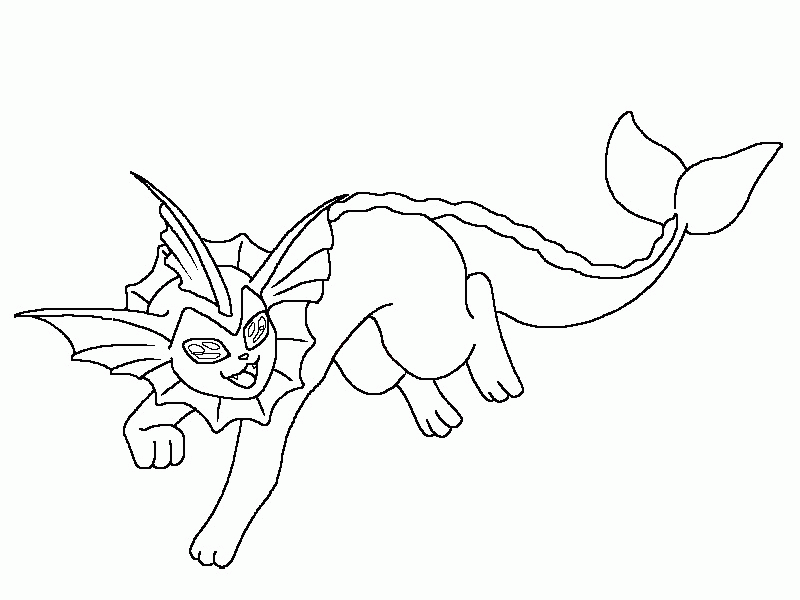 Pokemon Vaporeon Coloring Pages - Coloring Home
