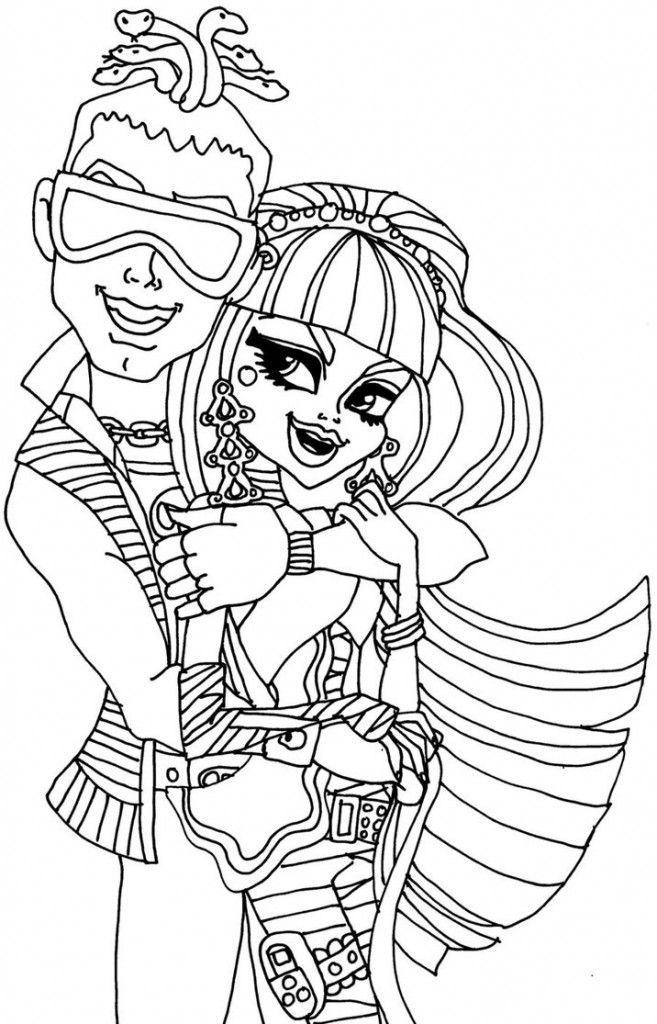 All Monster High Dolls Coloring Pages Coloring Home