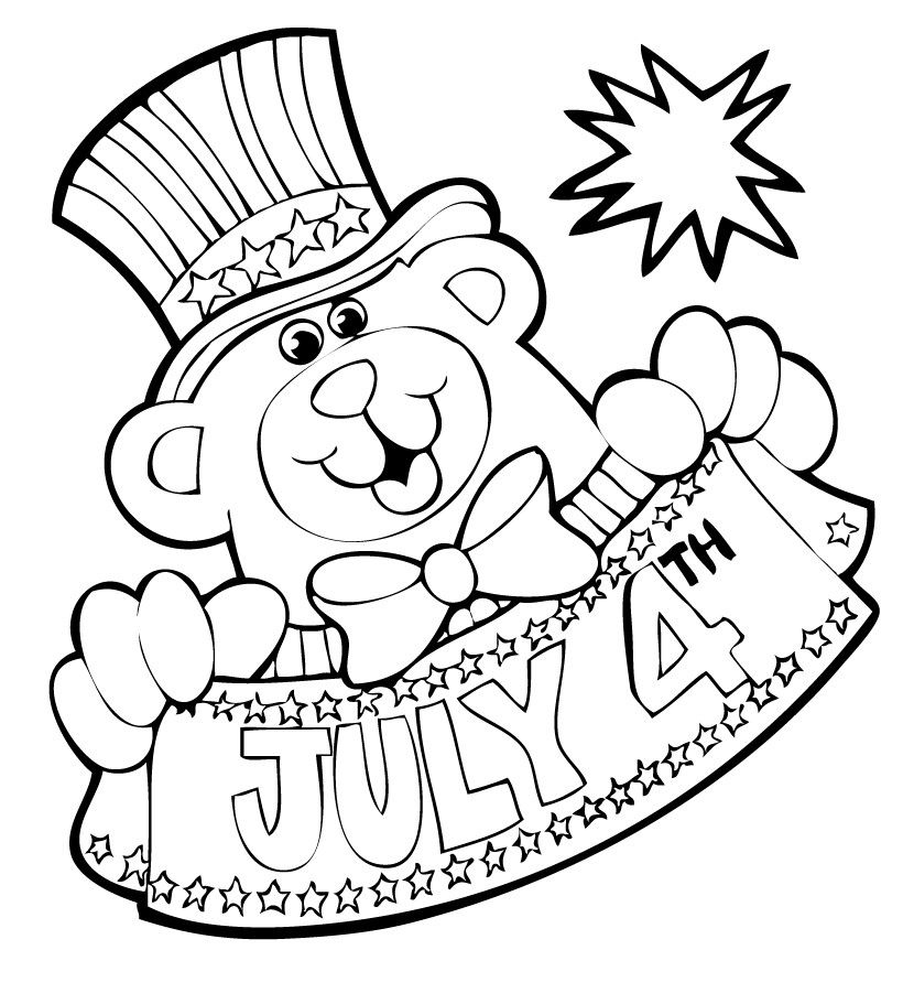 4th of JULY coloring pages - July 4th