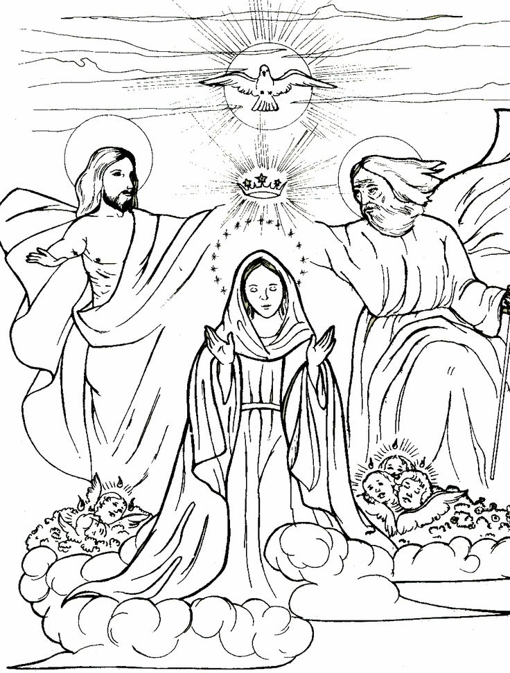 Mary Queen Of Heaven Coloring Page - HiColoringPages