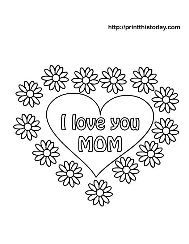 Free Mother's Day Coloring Pages (Printable)