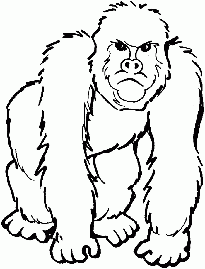 Gorilla Online Coloring Pages