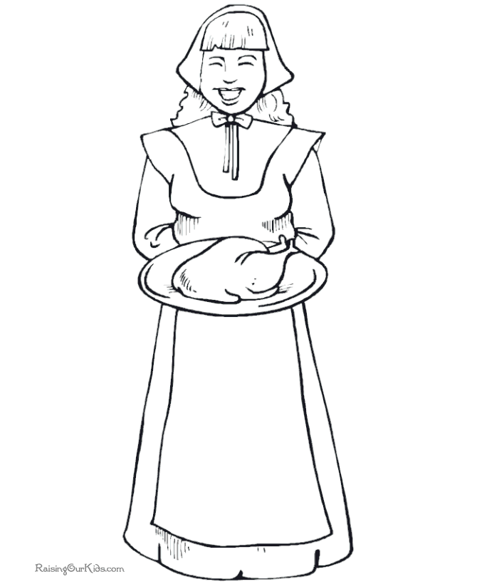 Thanksgiving dinner coloring pages - 013