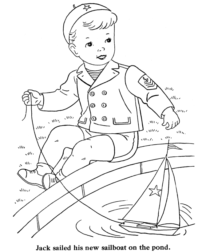 toy boat Colouring Pages