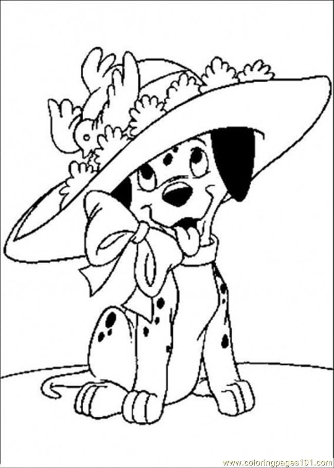 Coloring Pages Pretty Dalmatian (Cartoons > 101 Dalmations) - free 