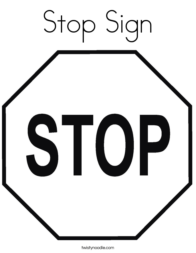 Stop Sign Coloring Pages - Coloring Home