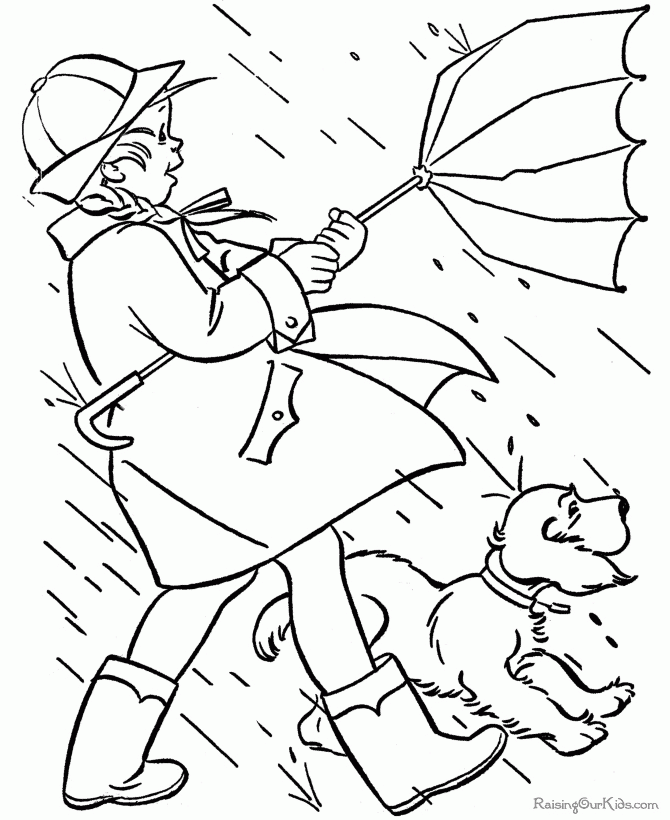 Rainy Day Coloring Pages For Kids Coloring Home