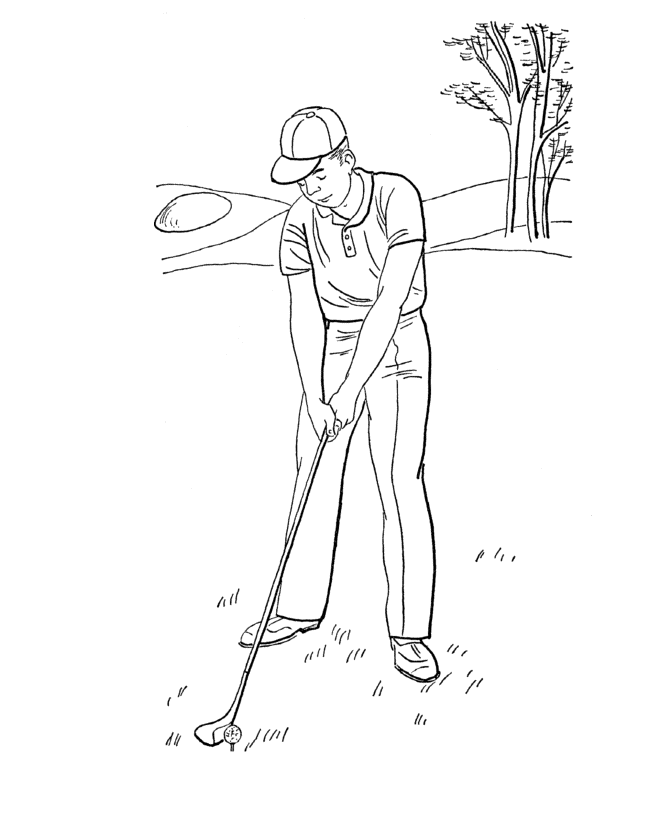 Golf Coloring Page Coloring Home