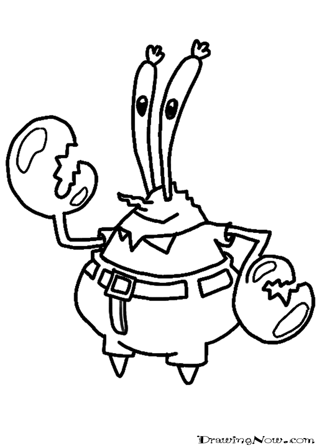 Mr. Krabs Coloring Page - Coloring Home