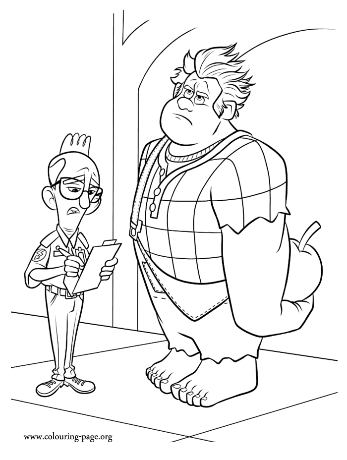 Wreck-It Ralph - Surge Protector and Ralph coloring page
